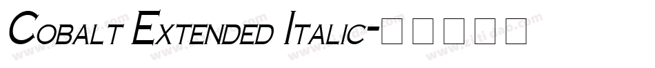Cobalt Extended Italic字体转换